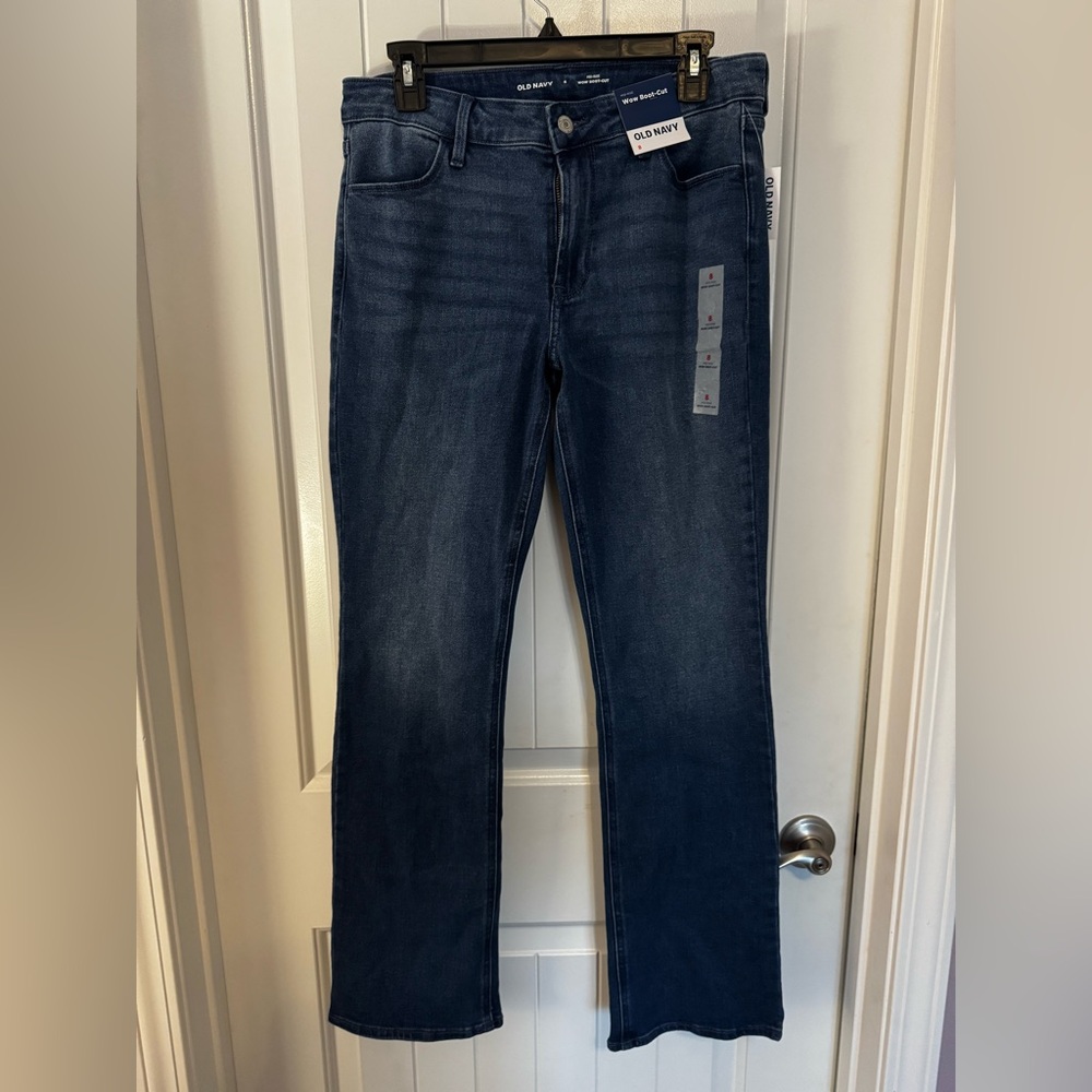 Old Navy Mid-Rise Wow Boot Cut Blue Jeans